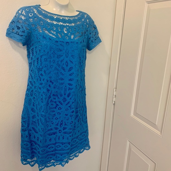 Lilly Pulitzer Dresses & Skirts - Lilly Pulitzer Baby Blue Lace Dress